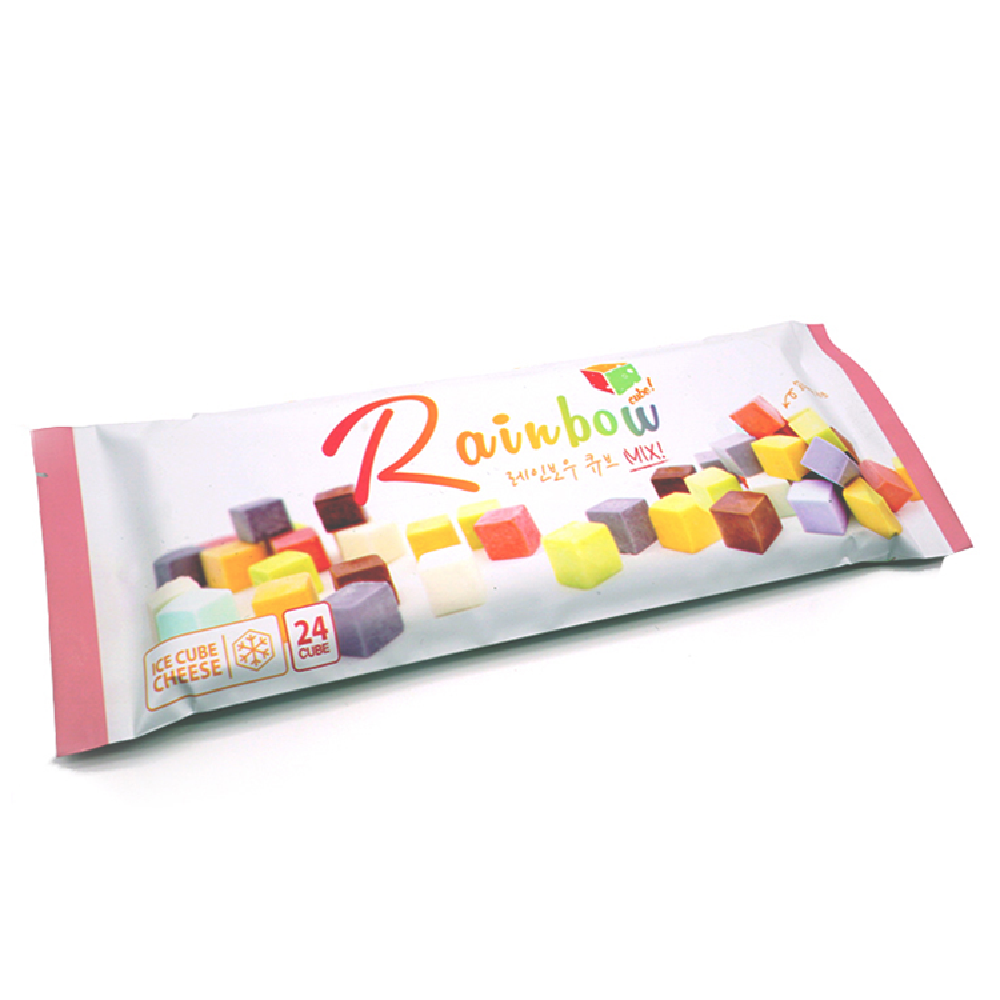 Rainbow cube cheese | cheese, child snack, dessert