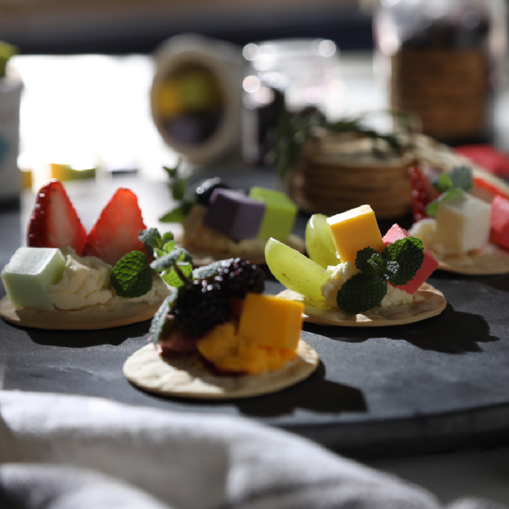 Rainbow cube cheese | cheese, child snack, dessert